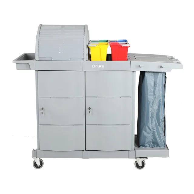 

AF08181C Down-press Mop Wringer Muti-functional Cleaning Trolley Hotel Housekeeping Cart