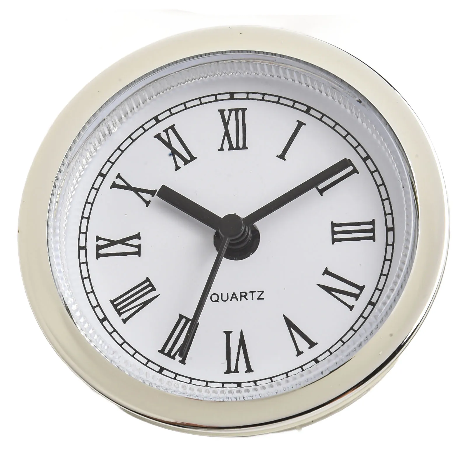 50MM Clock Insert Clock Movement Replacement Transparent Lens White Dial High-Quality Movement Precise Timekeeping