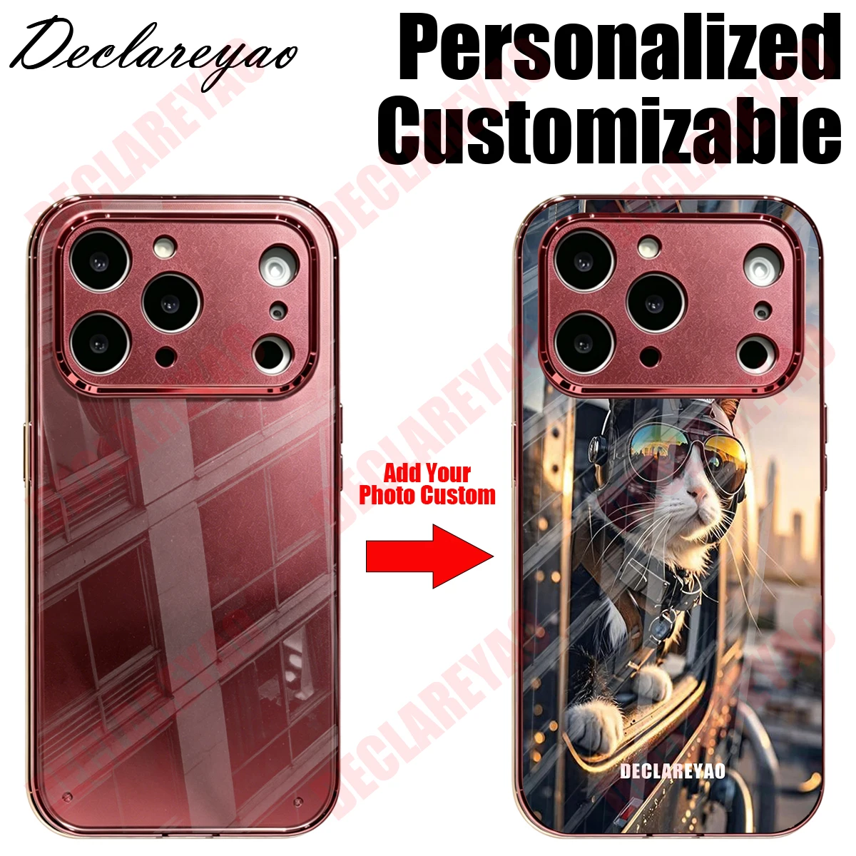 DECLAREYAO DECLAREYAO Custom Glass Case For iPhone Air 2020 12 15 16 XR Xs 8 Max 6 11 2022 SE3 6S 16e 7 X 17 14 Plus SE2 SE Pro 13 Cover - Aliexpress Deal