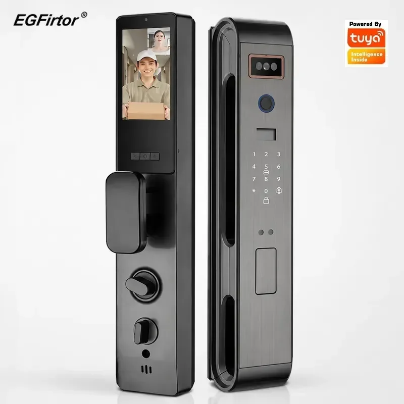 How To Change Wifi Password Anti Theft Password Fingerprint Tuya Wif Smart Entry 3D Facial Recognition Iron Door Lock