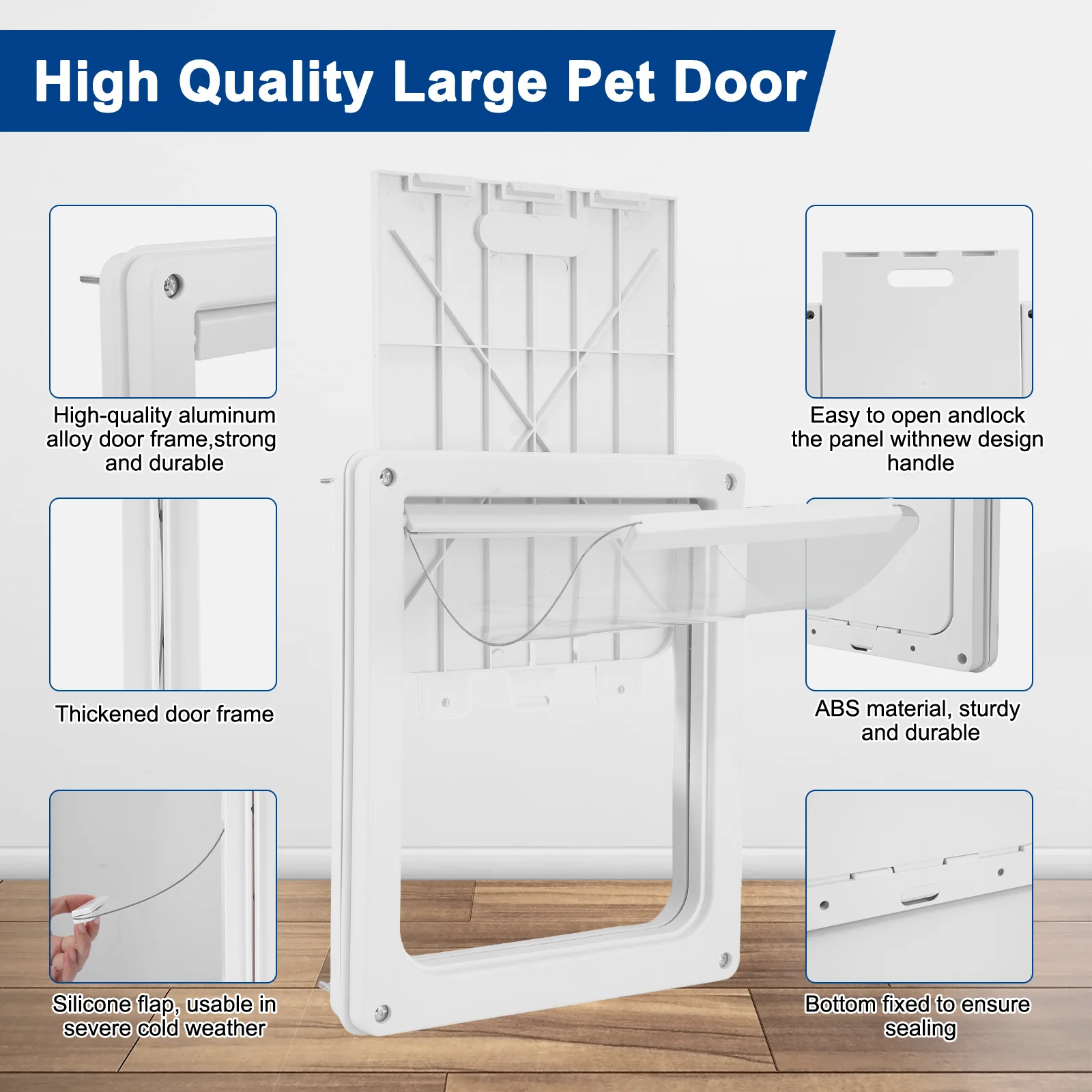 Dog And Cat Door Weatherproof Pet Door With Locking Panel Dog Door Transparent Flap Lightweight Pet Safe Dog Door For Small