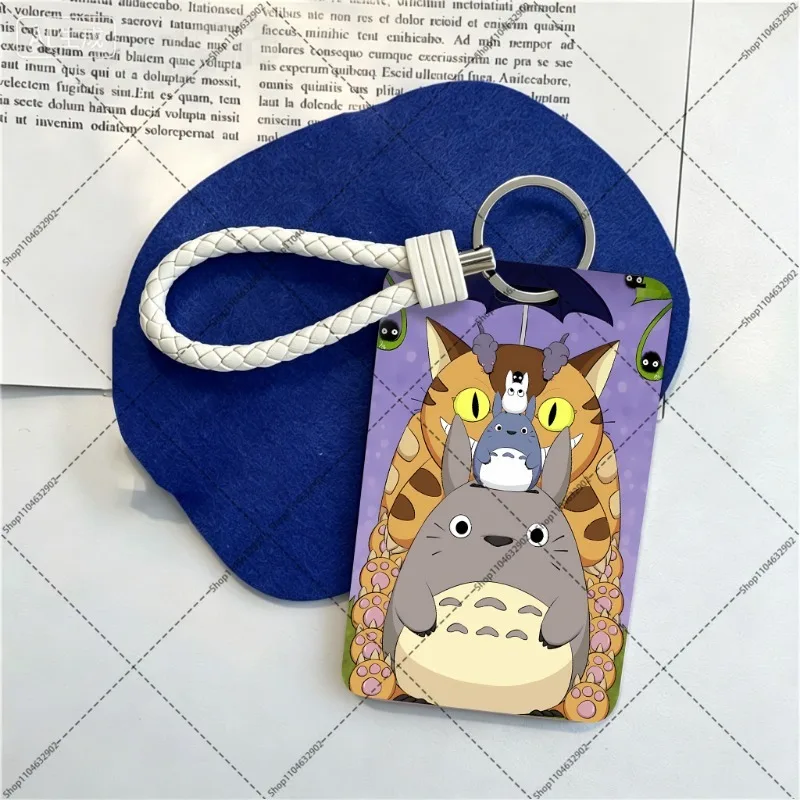 Totoro Card Luggage Label Cartoon Anime Kawaii Hang Tags Handbags Keychain Decorations Suitcase Baggage Tag Birthday Party Gift view 5