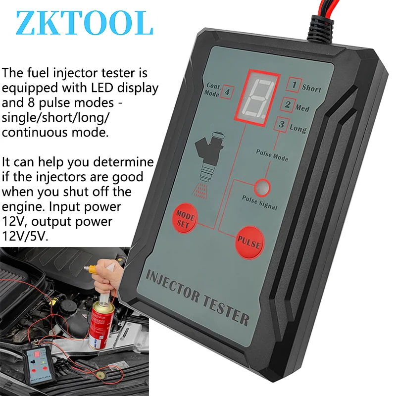 Upgraded Fuel Injector Tester & DIY Cleaning Tool - Test Two Injectors Simultaneously 8 Pulse Power Drive Mode