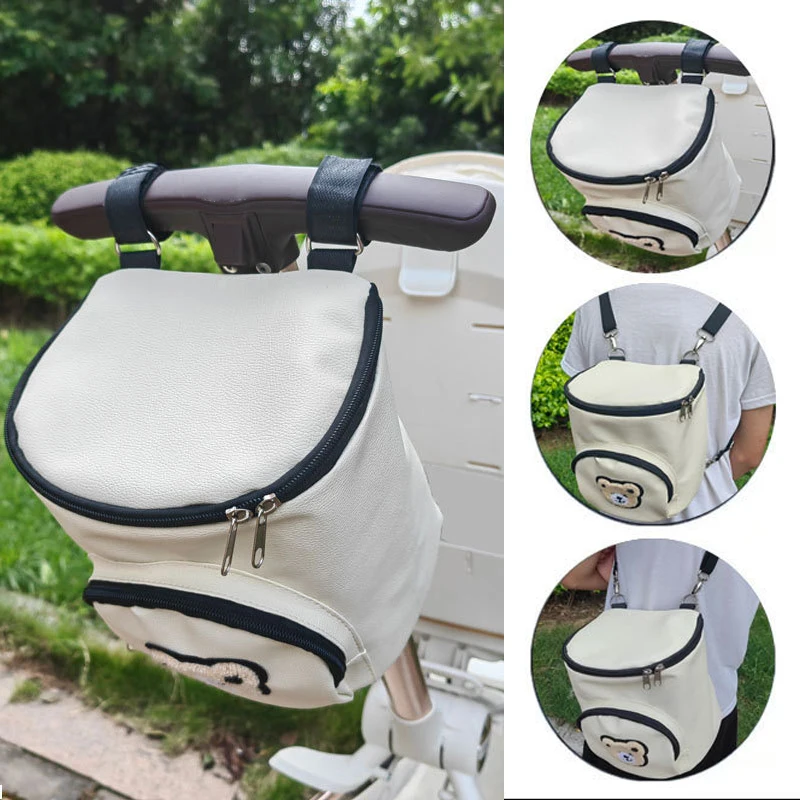 Stroller Organizer Bags Mother Large Capacity Portable Milk Bottle Diaper Double Shoulder Mom's Bag Baby Stroller Accessories