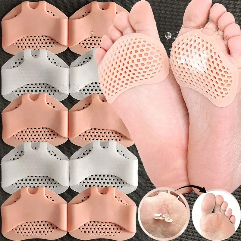 

4/2PCS Silicone Forefoot Metatarsal Pads Pain Relief Orthotics Foot Massage Anti-Slip Protector Elastic Cushion Foot Care Tool