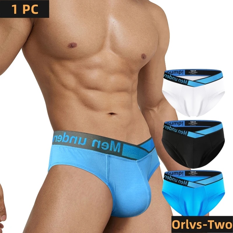 

1 Pairs of Blue V-belt Briefs Sexy Gradient Laser Low Waist Comfortable Breathable Briefs Mens Underwear