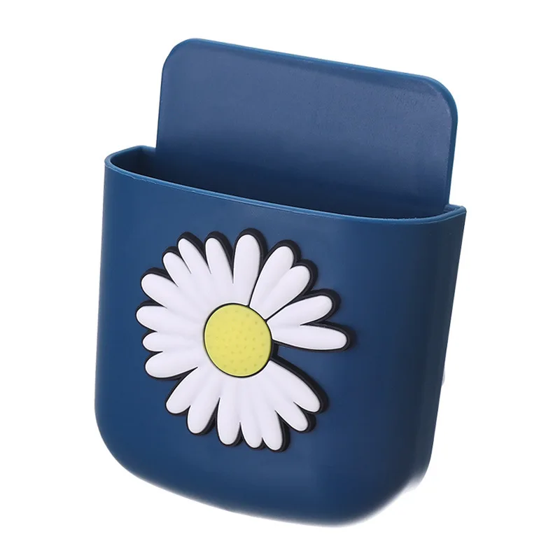 Cute Storage Rack Desk Organizadores Pen Holder Auto-adhesive Box Desktop Organizer Controle Remoto TV Mobile Phone Case Titular