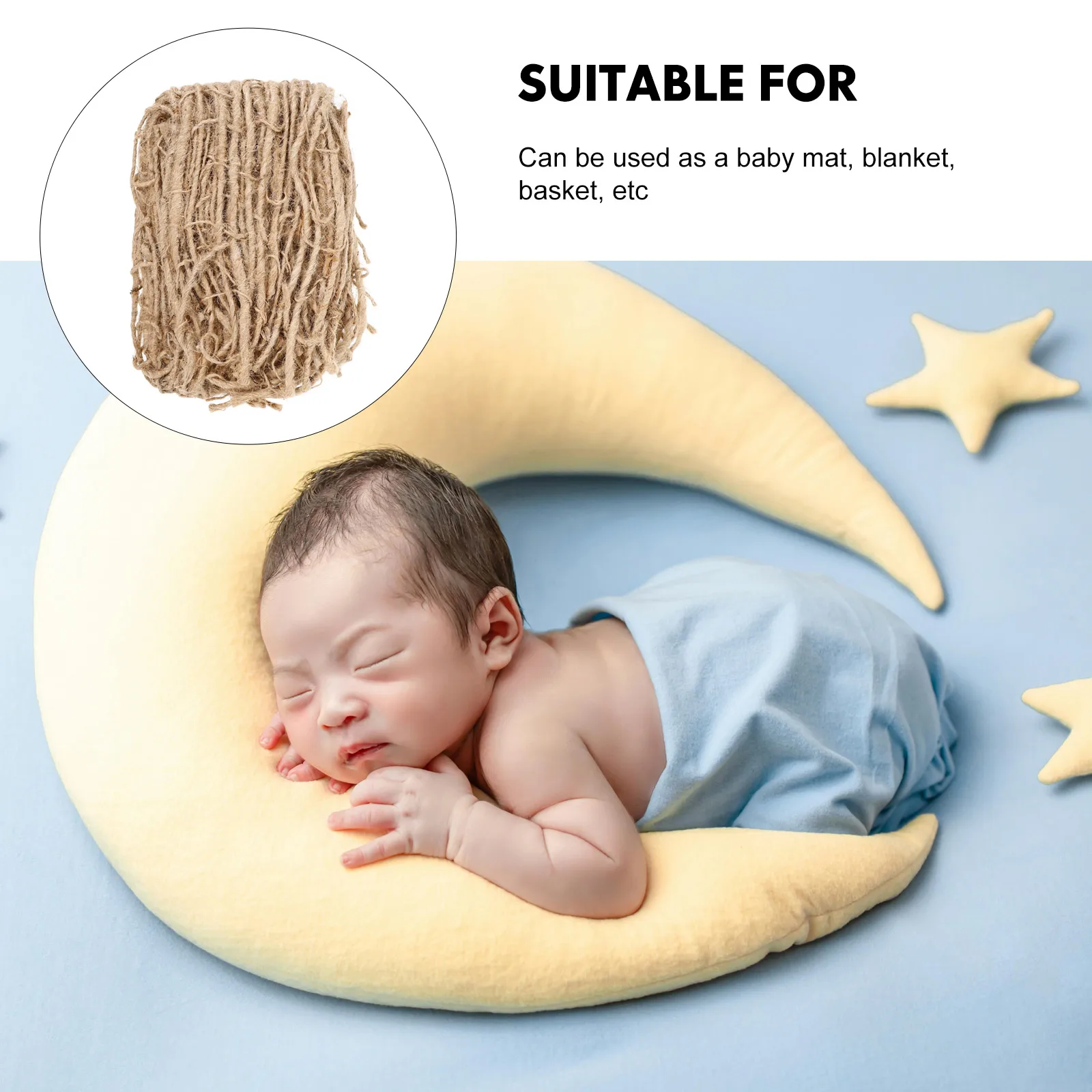 

Linen Blanket Props for Newborn Photography Photo Assistant Vintage Handwoven Baby Soft Breathable