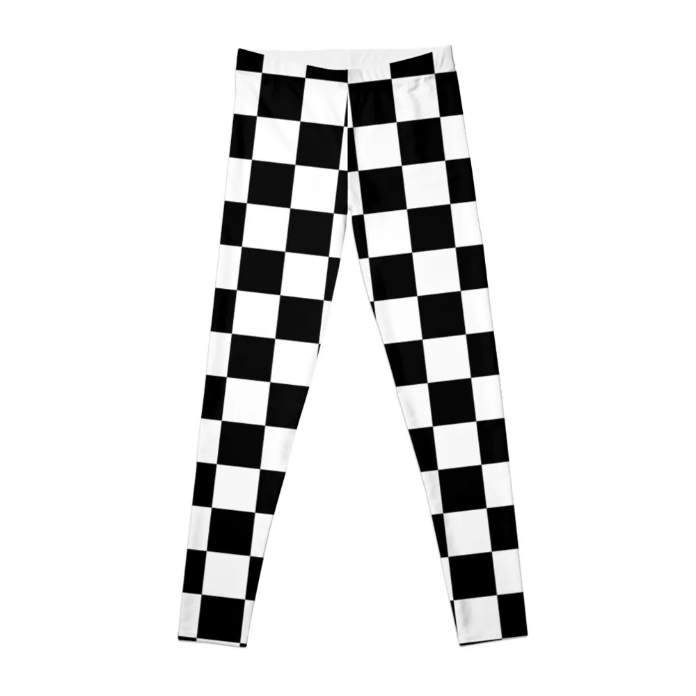 

Black and white checkered Leggings active wear women leggings woman Leginsy push up high waist leggings women