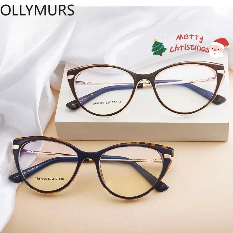 

KIZN модные простые очки для чтения «кошачий глаз» с персонализированным ретро-дизайном и защитой от синего света, персонализируемые очки по рецепту 87025