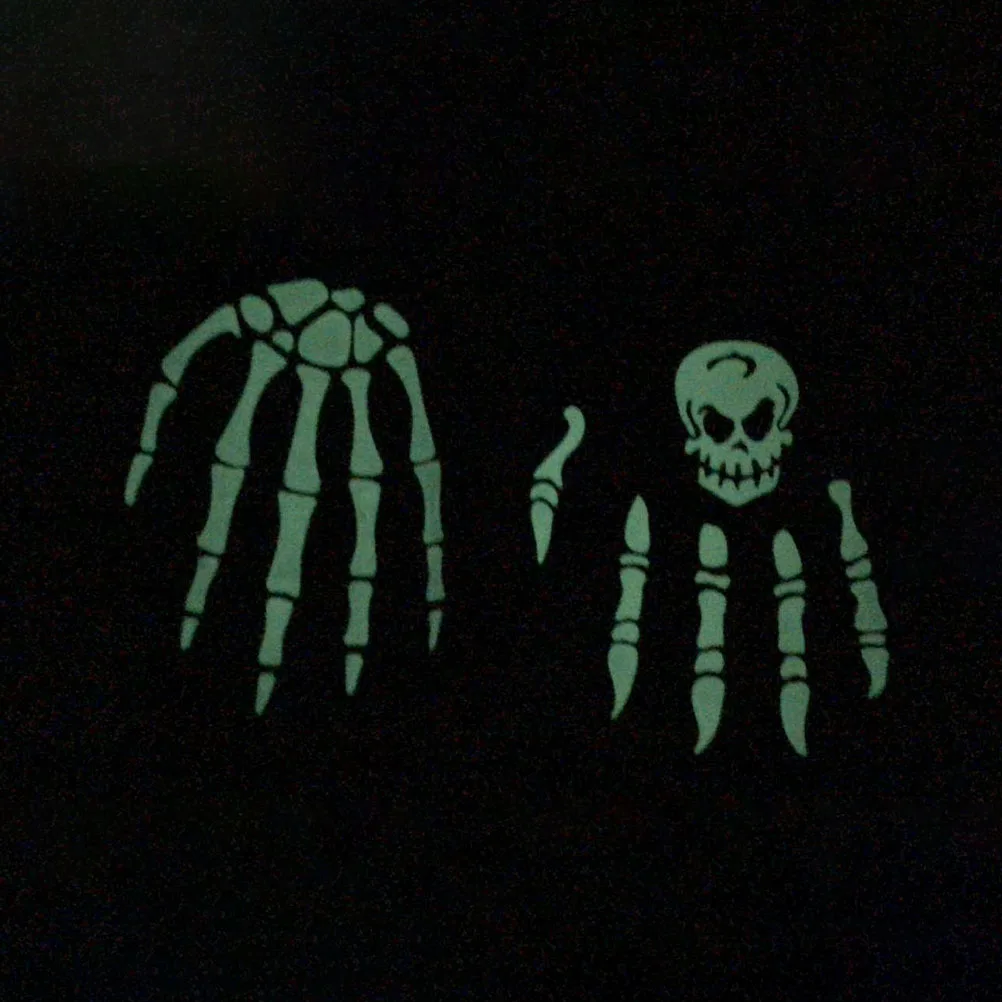 

1pcs Luminous Gloves Glow in Dark Halloween Scary Hands Bones Warm Fingerless Cycling Gloves Winter Party Accessories