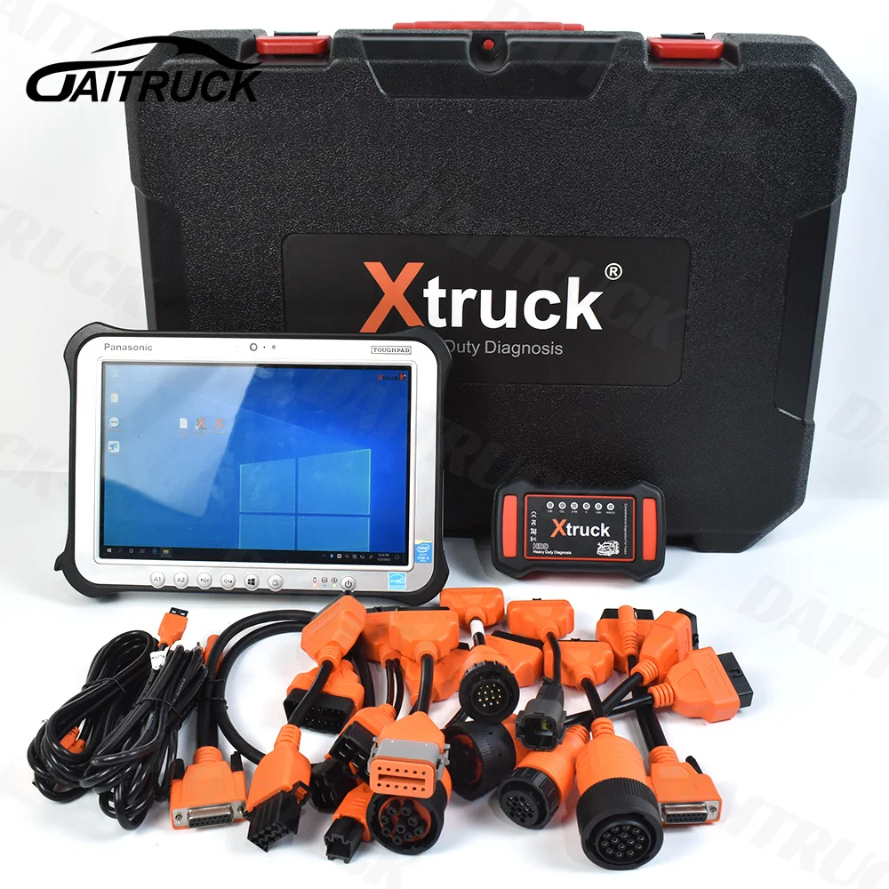 XTRUCK Y009 multi brand heavy construction machinery truck construction excavator diagnostic tool+FZ-G1 tablet