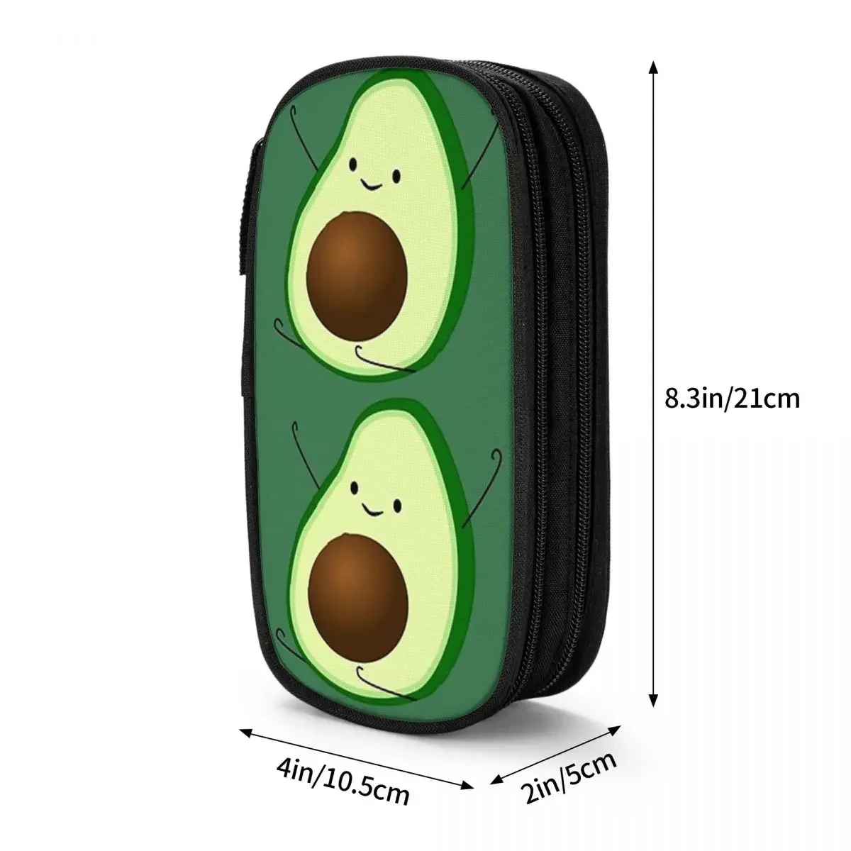 Fashion Avocado Pencil Cases Vegan Pencil Box Pen for Student Large Storage Bag School Supplies Gifts Stationery