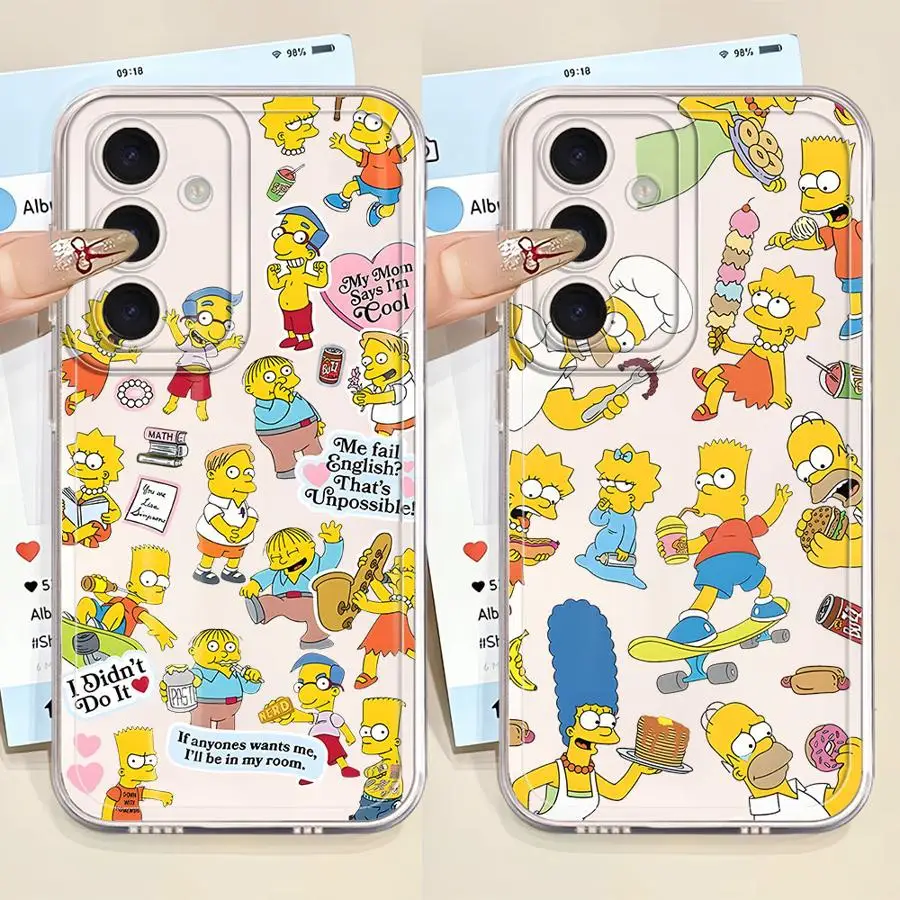Case for Samsung Galaxy A26 A24 A54 A15 A34 A35 A25 A51 A52 A31 A55 A23 A36 A13 A33 A52 A56 A50 A14 A16 Phone Cover The Simpsons