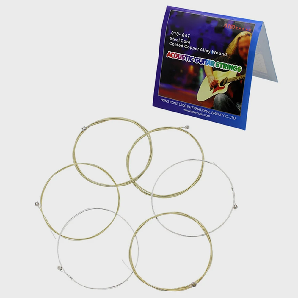 

6 Pcs Guitar String Part Acoustic Parts Replacement Accessory Steel High Quality