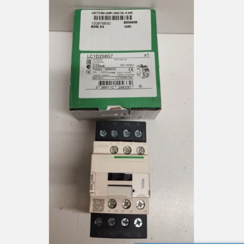 

Brand New Original LC1D258G7 AC electric Contactor 4P 2NO+2NC LC1-D258G7 40A 120V AC coil Fast Shipping