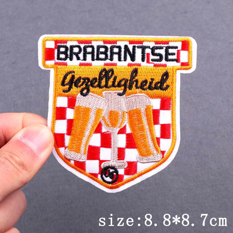 Netherlands Brabant Carnaval Embroidery Patch Iron On Patches For Clothing Dutch Oeteldonk Carnaval Patches On Clothes Applique