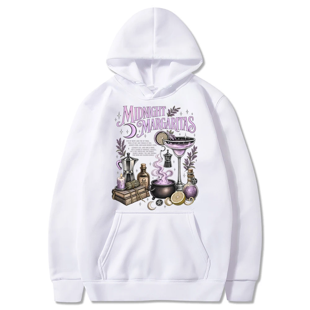 Halloween Practical Magic Hoodie Midnight Margaritas Witch Cocktail Shirt Feminist Aesthetic Spooky Witchy Pullover Party Hoodie