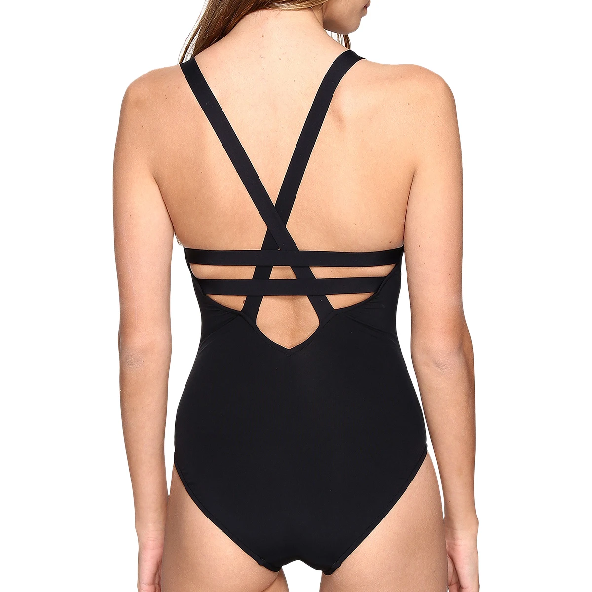 Sexy Women Bodysuit One Piece Swimwear Black Swimsuit Swimming  Bathing Suit Summer Beachwear Monokini