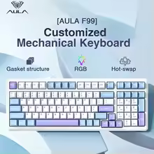 Aula F99 Gaming Keyboard: 3-Mode Wireless, Pbt Keys, Rgb Backlight.