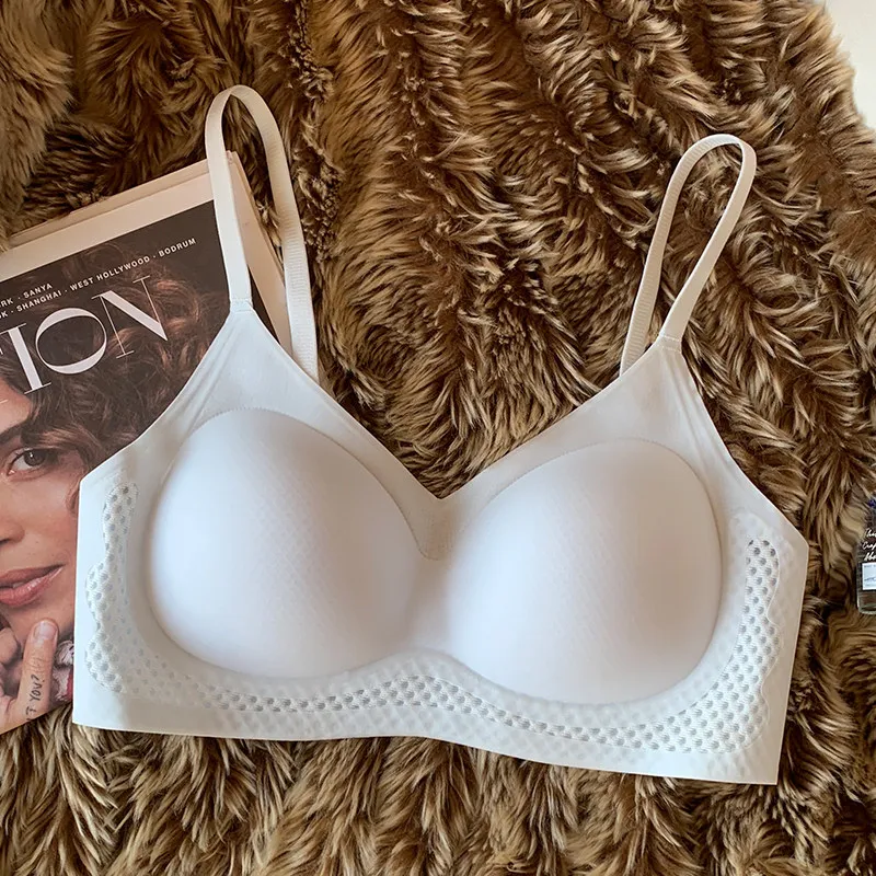 

Новый летний дышащий бюстгальтер без косточек для женщин: поддержка, приподнимание, для небольшой груди, с эффектом сбора, против провисания, с большими чашками, мягкий и комфортный, для повседневной носки