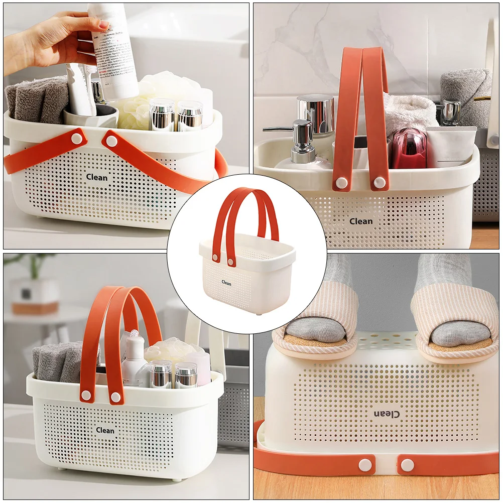 

Hollow Bath Storage Basket PP Small Shower Hanging Household Bathroom ganizer Portable Toiletry Container Storage