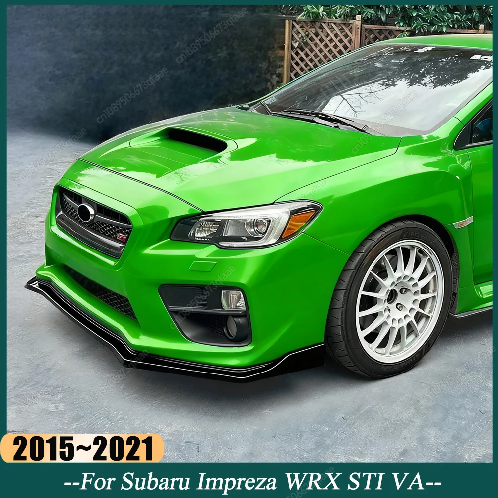 

ABS Gloss Black 3Pcs Car Front Bumper Lip Spoiler Splitter Diffuser For Subaru Impreza WRX STI VA 2015-2021 Bodykits Tuning
