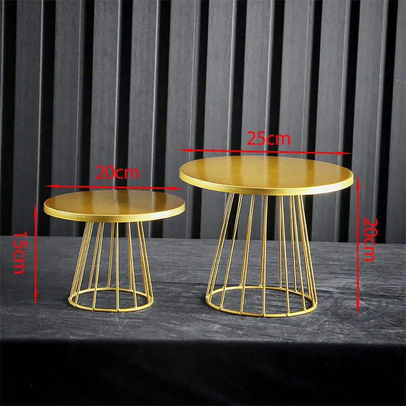 European Dessert Table Show Wedding Decoration Set Simple cake Dim sum rack buffet buffet tea break table Golden