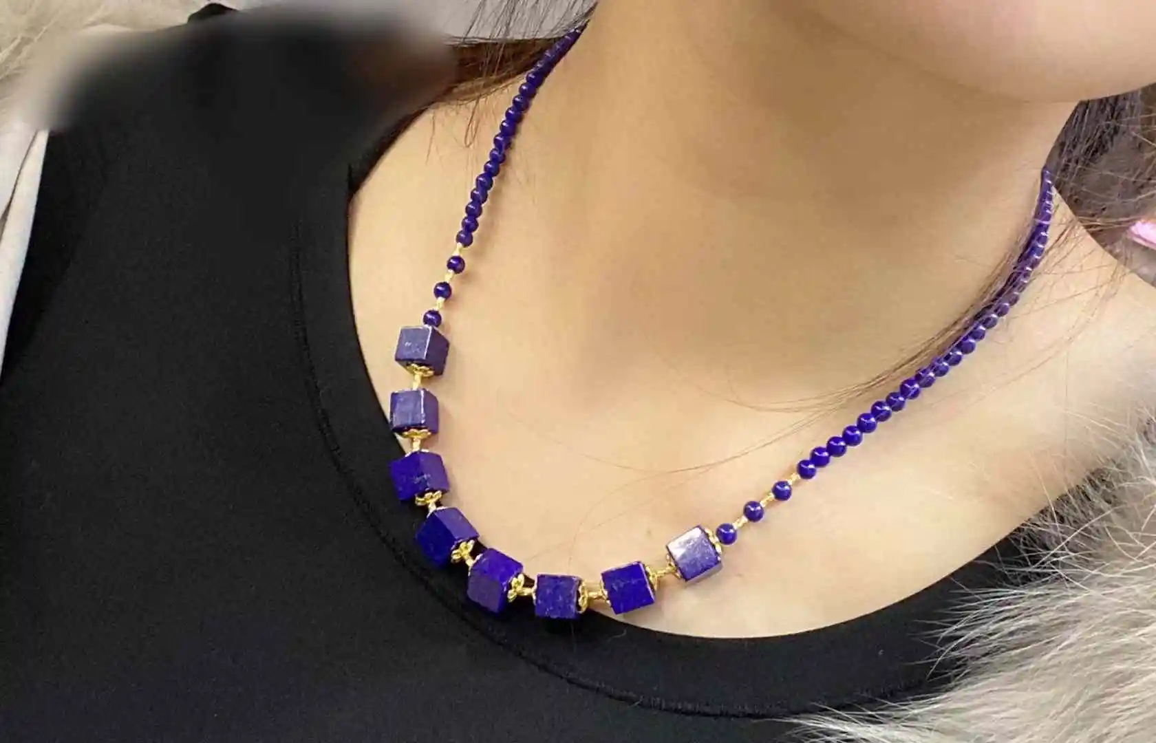 Good Quality Natural Lapis Lazuli Crystal Gemstone Jewelry Necklace For Gift