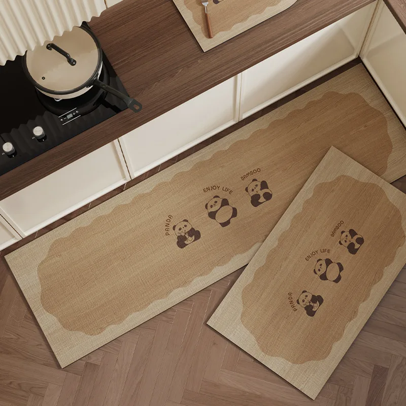 

Panda Kitchen Rugs Set of 2, Non-Slip Cute Bamboo Print Floor Mats, Modern Kitchen Decor Mat for Cozy Home, Housewarming Gifts
