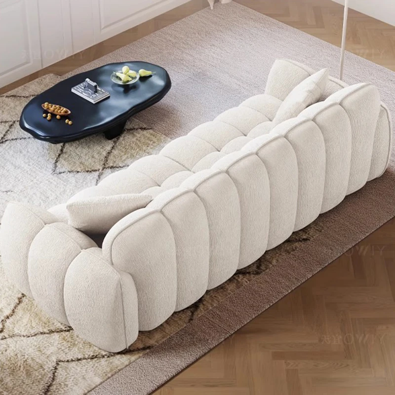 أرائك غرفة المعيشة على شكل سحابة لطيفة مقاس كبير على الطراز الصيني شرفة كريمية أرائك غرفة المعيشة البيضاء الرخيصة تصميم منزلي Sillon Cama