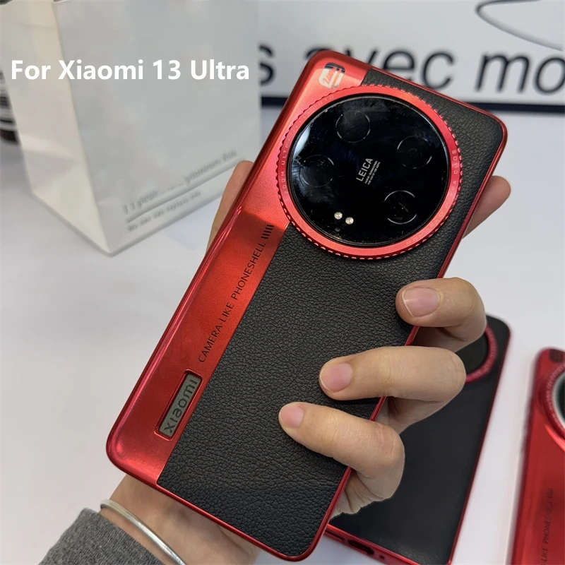 Etui na Xiaomi 15 Ultra 14 13 New Color Blocked PU Leather Hard Cover For For Xiaomi Mi 14 Ultra 15 13Ultra 5G Protection Shell — zdjęcie produktu 4