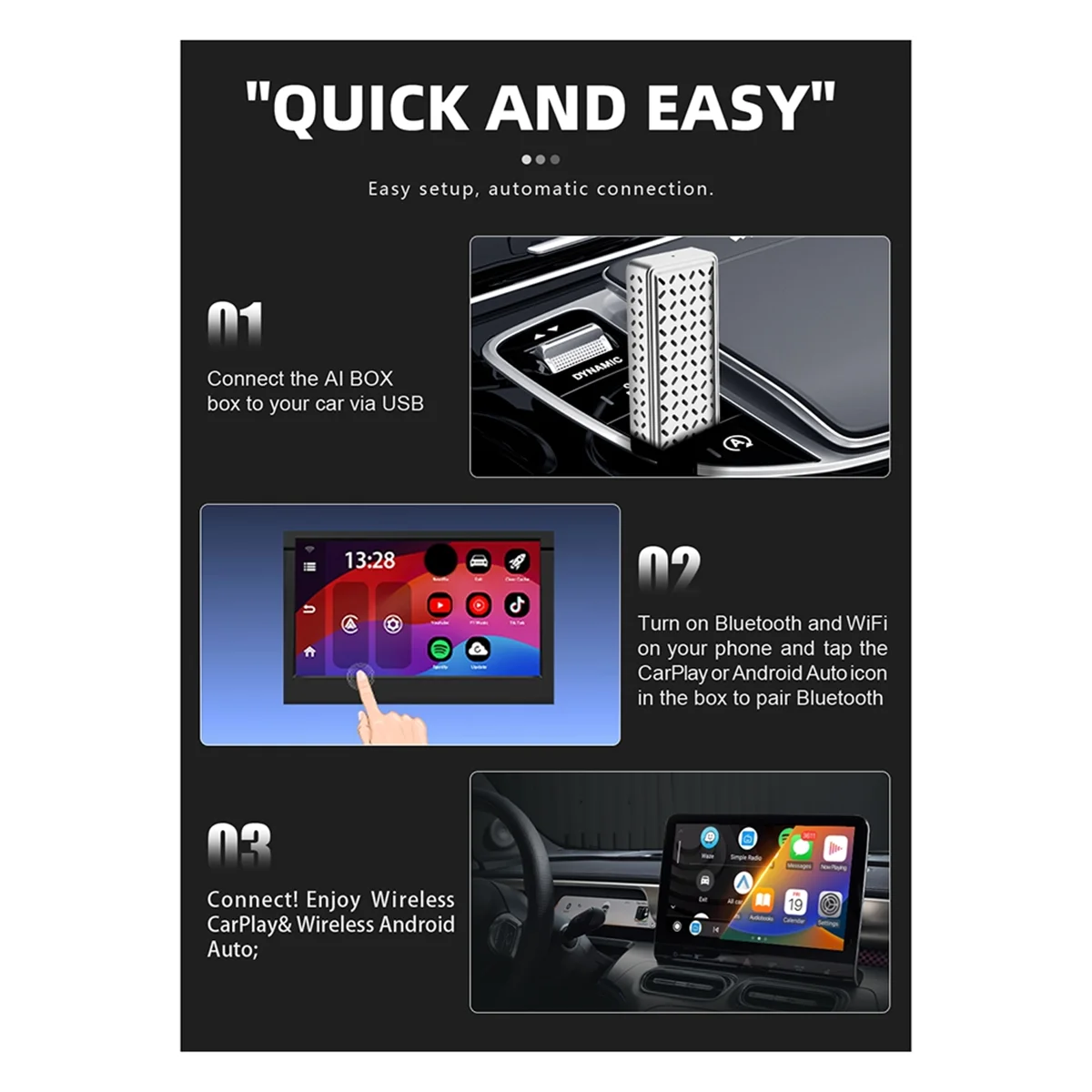 جديد أندرويد 12 Carplay AI Box محول Carplay اللاسلكي أندرويد أوتو لنيتفليكس يوتيوب VW تويوتا مازدا هيونداي هافال جي إم سي