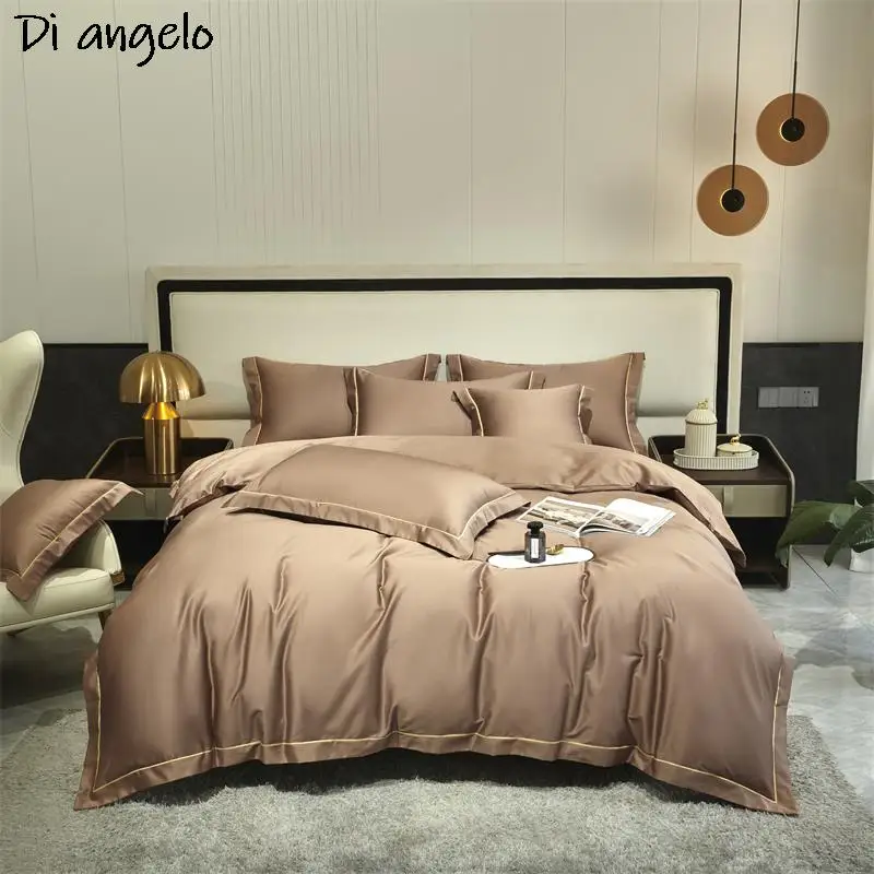 100S Egyptian Cotton Embroidery Bedding Duvet Cover Comfortable Comforter Cover Home Textiles 1PC Multi-Color Custom Size #/L