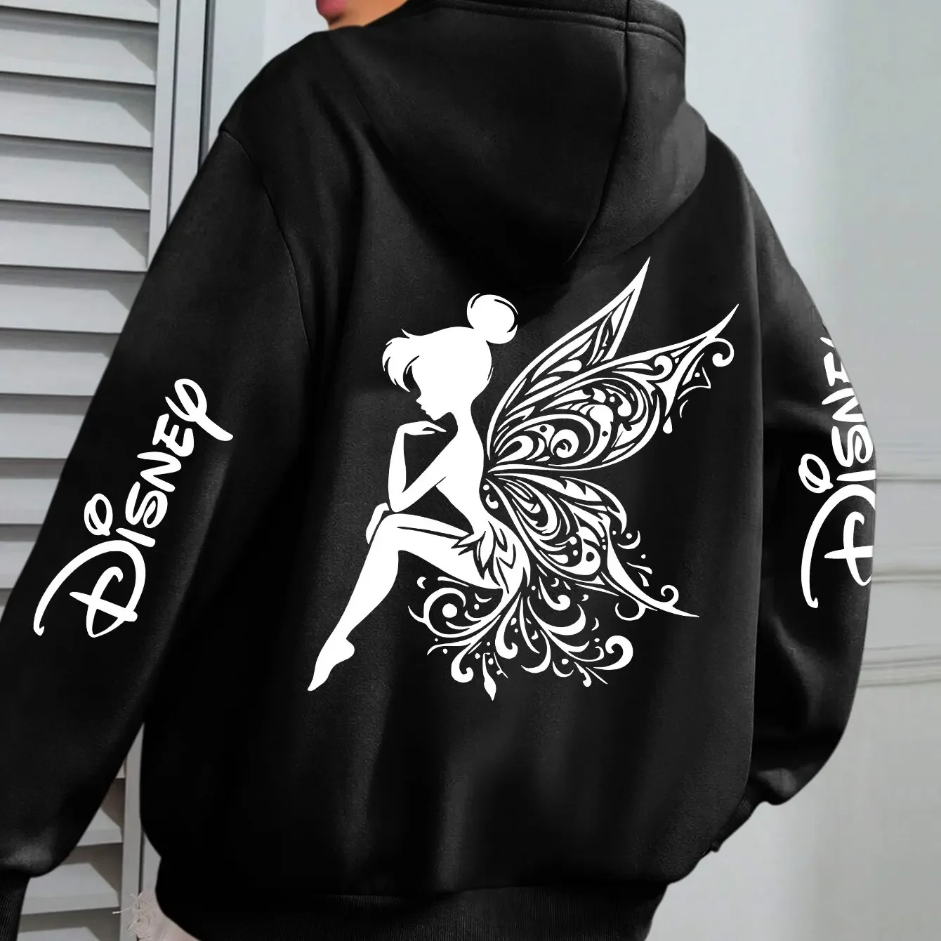 

Повседневная одежда Disney Tinker Bell | Толстовка с капюшоном и длинными рукавами, подходит для осенне-зимнего сезона