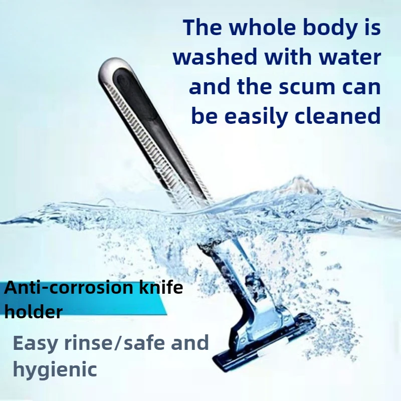 

Двойной держатель для ножей, бритва, мужской ручной держатель для бритвы, удобный дорожный женский инструмент для удаления волос, антикоррозийная бритва