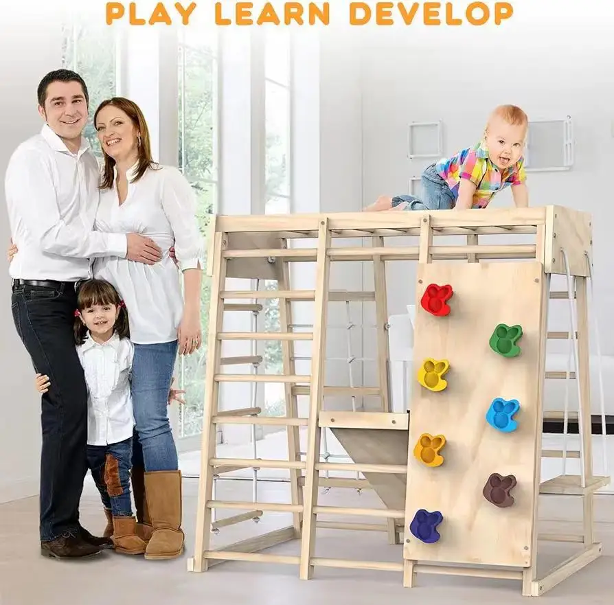 kindergarten indoor toys Climbing frame educational wooden climbing play set montessori pikler Wood Gym for Children kid