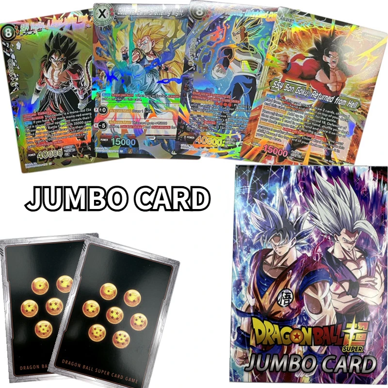 

12pcs Anime Dragon Ball Giant Colorful Flash Card English Rare Battle Collection Card Son GokuVegeta IV Super Saiyan Son Gohan