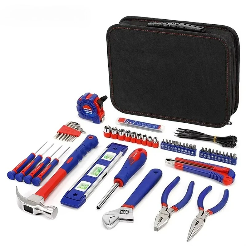 100PC Kitchen Drawer Household Hand Tool Set Home Tool Kit with Pouch