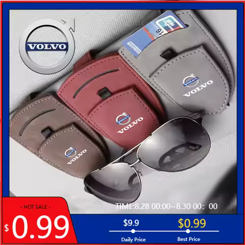 Universal Bracket Car Glasses Clip Sunglasses Box Card Ticket Holder For Volvo ES90 EC40 EX40 EM90 XC90 V90 V60 XC60 V40 S80 S60