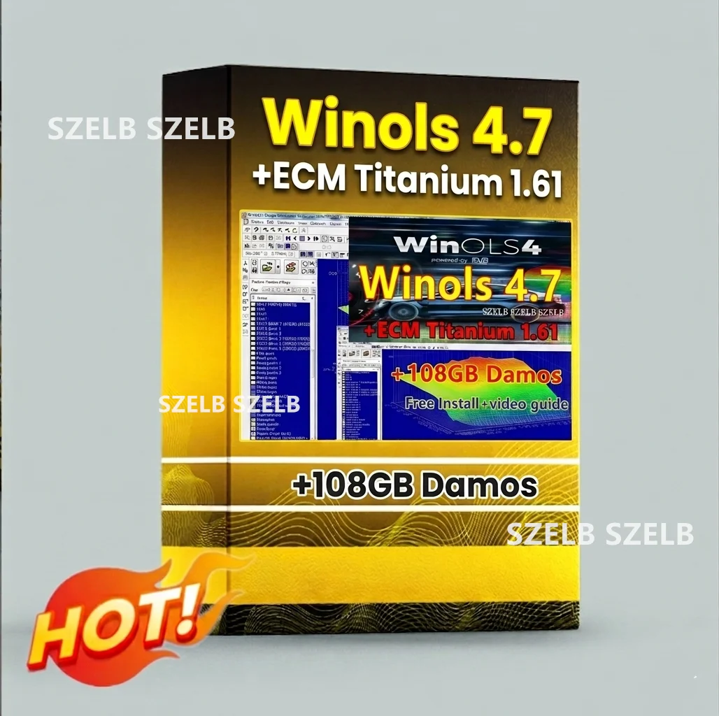 Newest Winols 4.7 Full Activated +108GB Damos + ECM TITANIUM 1.61 26100 Drivers +IMMO SERVICE Tool 1.2 Free Install +Video Guide