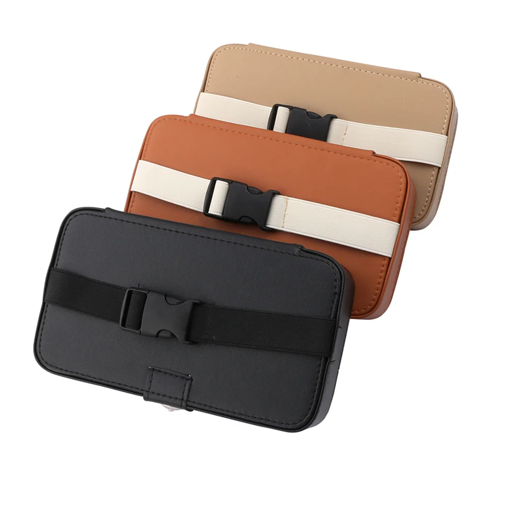 

Car Tissue Box Holder Brown Round Edge Vehicle Mounted Napkin Storage For Home Office Living Room Decor Use Tissue Box