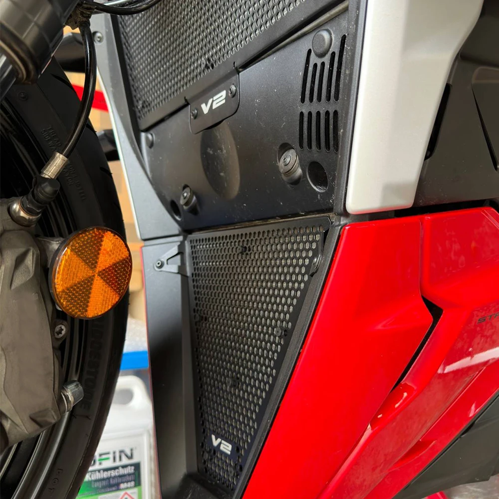 Radiator Guard For Ducati StreetfighterV2 2022 2023 2024 2025 Moto Upper Lower Radiator Guards Grille Cover Oil Cooled Protector