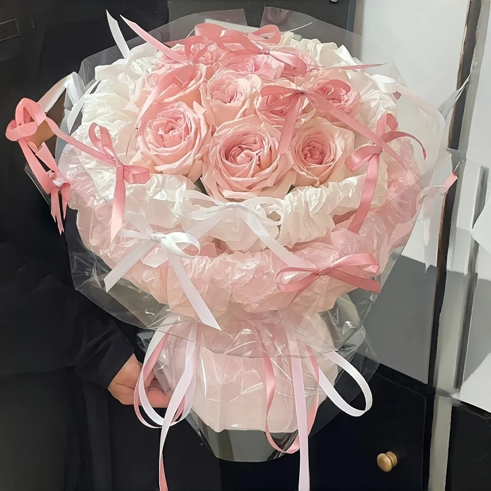 خمسة أوراق من تغليف الهدايا فلاش ناعم لؤلؤي وورق رقيق مزخرف مناسب لحفلات الزفاف والحفلات وتغليف الهدايا