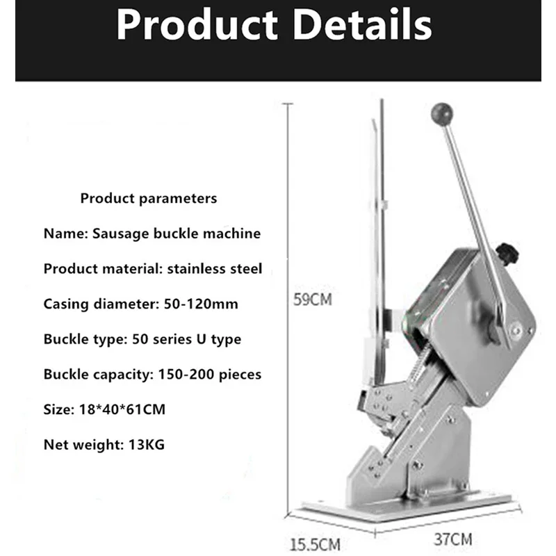 Professional Design U-Shape Sausage Ham Sealing Clipper Clipping Machines