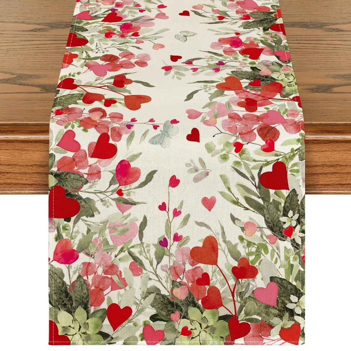 Valentinstag-Tischdecke, Valentinstagsgeschenke, Tischdecke mit rotem Herzmuster, liebevolle Tischdekoration