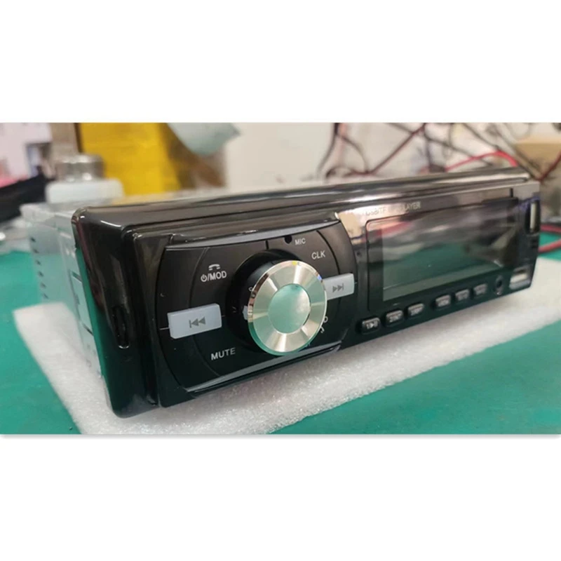 Carro luzes coloridas rádio substituição autoradio receptor estéreo fm aux 12v no painel 1din bluetooth mp3 multimídia player