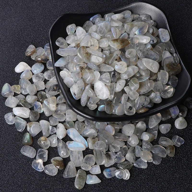 20-100g 6-9mm Natural Labradorite Quartz Gravel Irregular Crystal Stone Rock Chips Specimen Lucky Natural Stones and Minerals