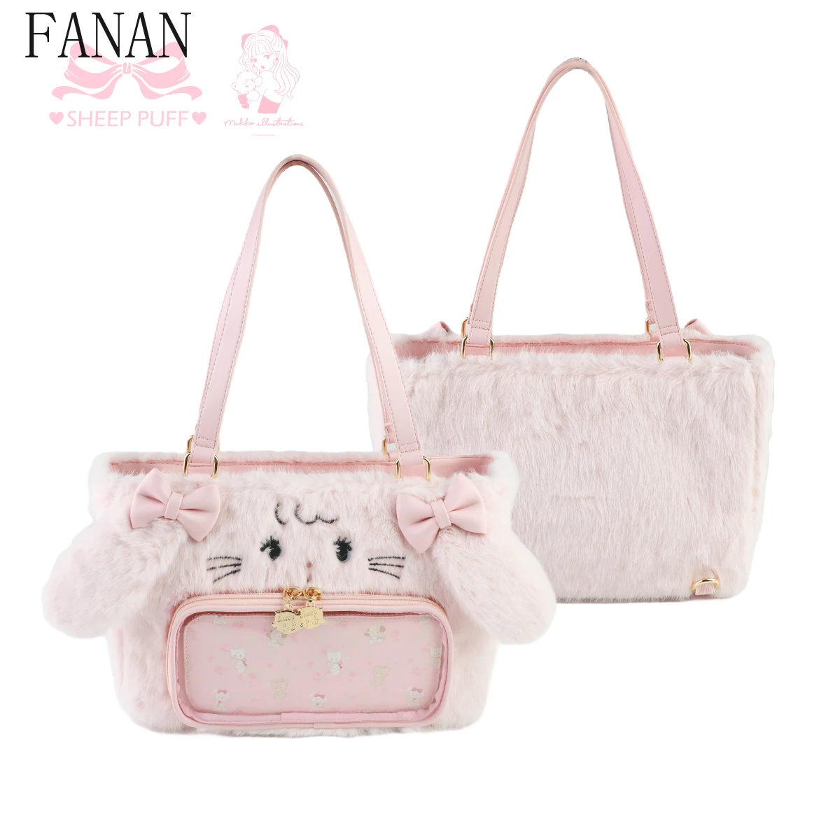 

Kawaii женские сумки, оригинальная милая и милая сумка через плечо для девочек, осень-зима 2025, новый японский стиль, сумки на плечо в стиле Лолита