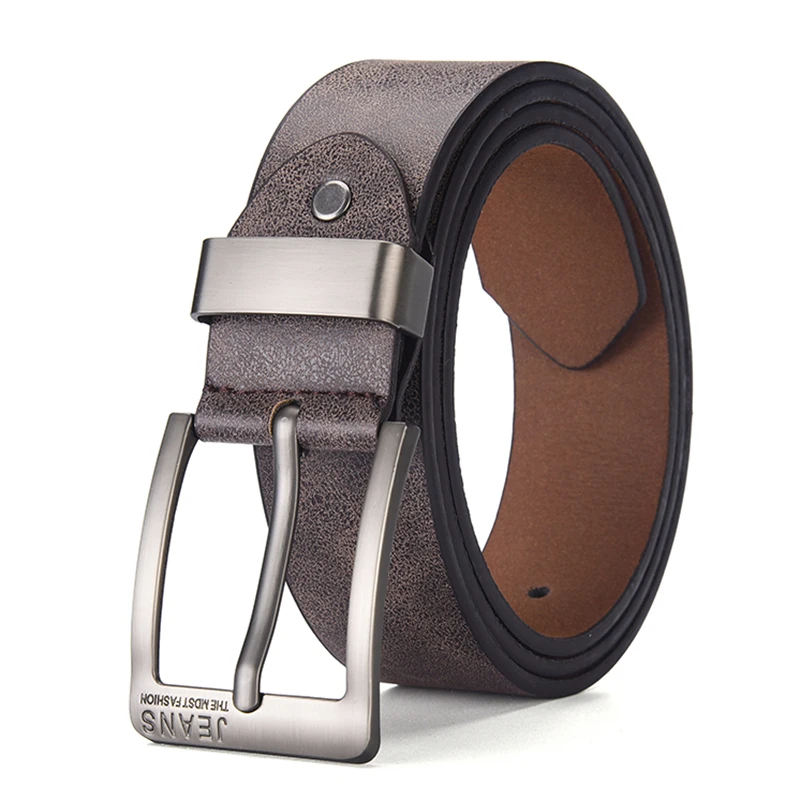 New Men's High-Quality PU Leather Metal Pin Buckle Leisure Business Waistband Fashionable Male Accessory Designer Belt_maomaolike.com